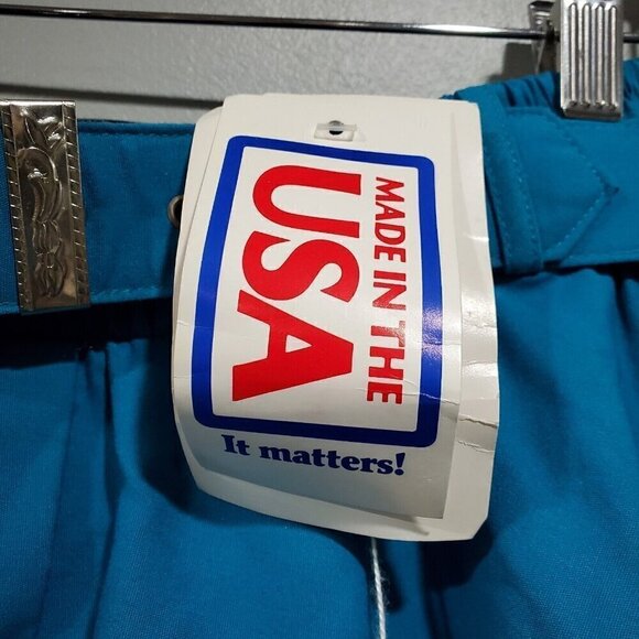 Vintage NWT Western Collection Women's Blue A-line Belted Skirt Buttons Sz XL - Picture 7 of 15